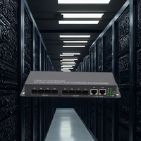 Convertisseur de média fibre optique Gigabit 8 ports, 2 ports RJ45, 8 ports SFP, connecteur LC, utilisation CCTV/FTTH, modèle ATD-MCG802-SFP, DC 5V