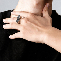 Bague en acier inoxydable en forme de briquet VAF Creative, style hip-hop cool, gothique, punk, pour homme