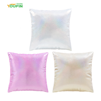 100% Polyester transfert de chaleur Sublimation taies d'oreiller pour la décoration de la maison miroitant canapé housses de coussin tricoté hôtel hôpital