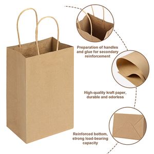 Sacs de courses en papier kraft écologiques personnalisés avec votre propre logo - Product Image 4