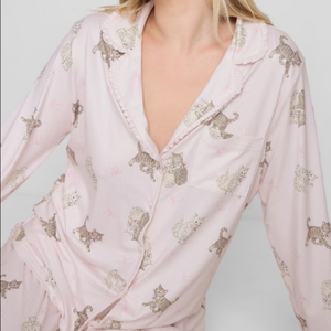 Conjunto de Pijama de Manga Larga <span class=keywords><strong>para</strong></span> Mujer, Ropa de Dormir Informal de Dos Piezas con Botones en la Parte Delantera, Traje de Salón <span class=keywords><strong>para</strong></span> el Hogar, Suave y Cómodo - Product Image 3