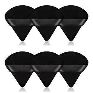 <span class=keywords><strong>Pack</strong></span> <span class=keywords><strong>de</strong></span> 6 pièces noir Triangle bouffée mélange personnalisé paquet <span class=keywords><strong>de</strong></span> couleur velours fond <span class=keywords><strong>de</strong></span> teint cosmétique éponges <span class=keywords><strong>de</strong></span> maquillage mélangeur visage doux Triangle bouffée - Product Image 2