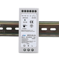 Alimentation électrique MDR-60 DC sur rail DIN 60W 12V SMPS 5V 5A 24V 5A à sortie unique, convertisseur AC-DC, certifiée CE FCC ROHS pour