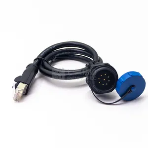 Tomada fêmea do pino do cabo SP20 Weipu SP 9 ao conector impermeável IP68 do cabo RJ45