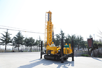 Foreuse rotative hydraulique portable diesel certifiée CE ISO pour puits d'eau, sur chenilles, profondeur max. 500 m