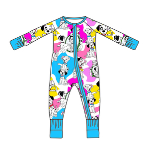 Tutina per Neonati in Fibra di Bambù con Stampa Cartoon, Traspirante, Ecologica, Morbida, con Logo Personalizzato, Pigiama in Bambù per Neonati - Product Image 1