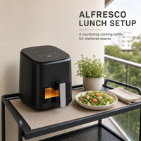 Friteuse à air à commande mécanique 4,5 L 1200 W, cuisinière à température réglable avec minuteur 60 min pour appareil de cuisine