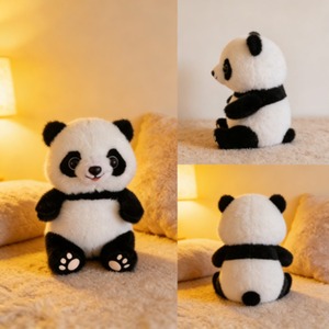 Peluche Panda in Morbido Cotone, Giocattolo da Notte per Neonati, Primo Amico, Bambola Lavorata a Maglia, Animale della Foresta, Regalo di Compleanno per Bambini - Product Image 6