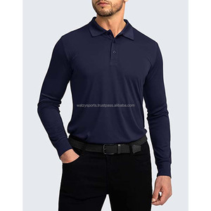 เสื้อโปโลแขนยาวสำหรับผู้ชายเสื้อกอล์ฟมีลายพิมพ์ - Product Image 5