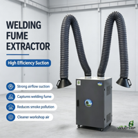 Extracteur de fumée double station 2,2 kW, purificateur de fumée à double bras pour le brasage