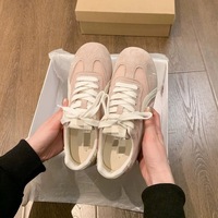 Chaussures de sport décontractées roses pour femmes, à lacets, couleur unie, en maille respirante, style rétro, talon bas, nouvelle collection Printemps/Été 2026