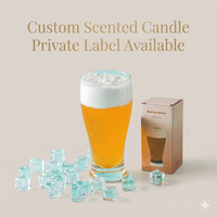 Vela Aromática Personalizada con Aroma a Cerveza de Mantequilla en Vaso de Vidrio 672g, Vela de Regalo Novedosa para Bar, Fiesta, Decoración del Hogar, Pedidos Mixtos, OEM, Marca Privada