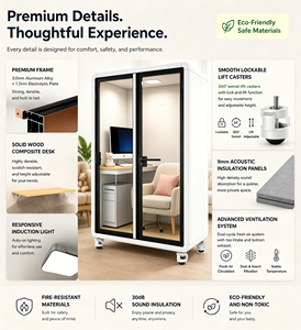 Cabina de Reuniones Ecológica para 4 Personas |   Cabina de Trabajo Privada con Superficie Antibacteriana |   Sala Acústica Inodora y de Cero Emisiones - Product Image 4