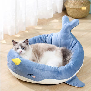 Vente en gros Lits de chat au design doux et court en peluche mignon de canard pour chats d'intérieur - Product Image 5