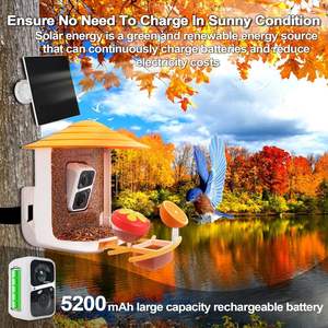 Alimentador <span class=keywords><strong>de</strong></span> pájaros inteligente con cámara, diseño resistente a la intemperie, monitoreo <span class=keywords><strong>de</strong></span> <span class=keywords><strong>video</strong></span> HD para jardín al aire libre, observación y grabación <span class=keywords><strong>de</strong></span> aves - Product Image 5