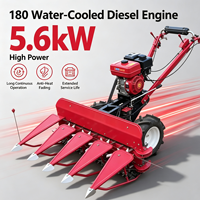 Moissonneuse-batteuse 4 rangs refroidie par eau de 5,6 kW avec une largeur de coupe de 1,2 m pour la récolte du grain, du riz et de l'herbe - Utilisation agricole professionnelle