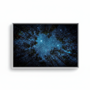 Starry Sky <b>Canvas</b> Art: 3D Night View Print, <b>Framed</b> Wall Decor,WHITE <b>FRAMED</b> <b>CANVAS</b> - Product Image 2