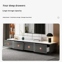 Meuble TV et table basse en bois, style minimaliste moderne, pour petit appartement, design de luxe léger, à poser au sol