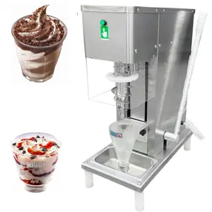 Home Dual Head Retro Malted Milkshake Soft Ice Cream Popsicle Mixture Mixer Swirl Soft Ice Cream Fruit Smoothie Blender