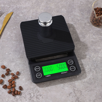 Balance à café numérique haute précision avec minuteur, balance de cuisine électronique multifonctionnelle pour le café filtre et la pesée des aliments