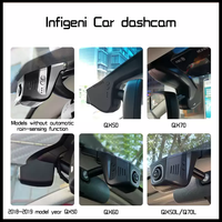 Holroadx Caméra embarquée 4G double objectif vision nocturne 170° contrôle par application enregistrement en boucle pour Infiniti QX50 style OEM avant/arrière