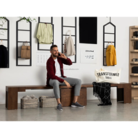Banc transformable polyvalent qui peut s'étendre de 28,5 pouces à 134,75 pouces en quelques secondes, pouvant accueillir jusqu'à 6 de vos invités