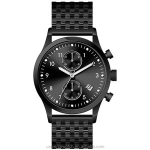 Nouveau luxe pour hommes et femmes montre en or rose complet <span class=keywords><strong>chrono</strong></span> boîtier et bracelet en acier inoxydable 316L U2674 - Product Image 4