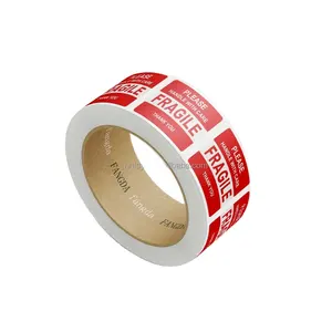 Fragile Paper Sticker Labels Security Roll Suppliers Shipping Warning Self Adhesive Label