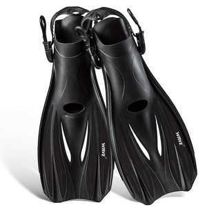 Palmes de natation WAVE à talon ouvert, palmes de plongée en PVC, rigidité moyenne, pour entraînement de natation adulte - Product Image 2