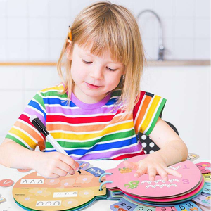 Tarjeta Flash de educación temprana para niños, <span class=keywords><strong>libro</strong></span> de cognición silencioso, forma de letra, rompecabezas de cognición de Color, <span class=keywords><strong>libro</strong></span> ocupado - Product Image 2