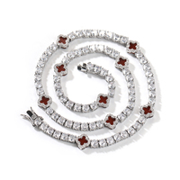 À la mode blanc plaqué or laiton Cz trèfle à quatre feuilles charme bijoux de mode collier pour femmes filles accessoires chaîne de Tennis