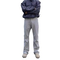 Pantalon Softshell Décontracté d'Automne à Trois Fermetures Éclair pour Activités de Plein Air, Coupe Droite