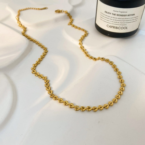 Thời Trang 18K Vàng Thép Không Gỉ Hollow Tim Dệt Cuba Vòng Cổ Vòng Đeo Tay Phụ Kiện Mới Bộ Đồ Trang Sức <span class=keywords><strong>2025</strong></span> - Product Image 1