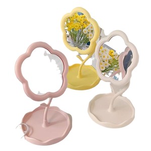 Floral <b>Desk</b> Mirror 360 Degree <b>Rotating</b> Creative Vanity Mirror For Makeup Dressing Table - Product Image 5