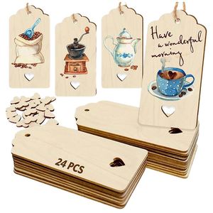Unfinished DIY Wooden Crafts Decorations Blank Pendants Craft Boards & Wooden Plaques Carving Gift <b>Bookmarks</b> - Product Image 1