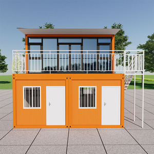 Casa Contenedor de Dos Pisos, Villa Moderna con Oficina y Balcón para Vivienda Temporal - Product Image 1