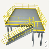 Escalier de secours préfabriqué, escalier extérieur en métal galvanisé avec plateforme et garde-corps de sécurité pour bâtiments