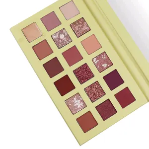 Long-Lasting 18-Color Eyeshadow Palette Shimmer Matte Chrome & Pigmented Pressed Eye Shadow Makeup Shading with Variety Options