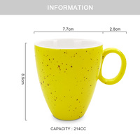 Tasse à café ou thé en céramique, jaune mat, avec logo unique imprimé sur mesure, nouvelle collection de 10 pièces