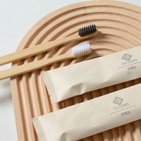 Fournitures pour hôtels Kit d'hygiène dentaire écologique Salle de bain Jetable Airbnb Commodités pour hôtels Ensembles de toilette Brosse à dents