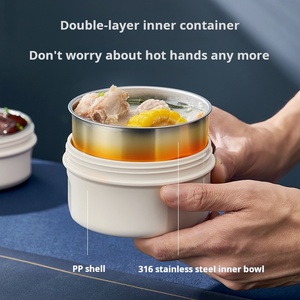 Siêu dài thùng công suất lớn nhiệt Hộp Ăn Trưa 316 thép không gỉ nhiều lớp cho người lớn trường sử dụng thực phẩm lưu trữ nhà bếp - Product Image 4