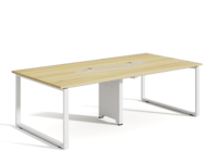 Salle de conférence du conseil de négociation Luxe Grande table de réunion Bureau de funirure de conférence Quadrate avec prise de courant