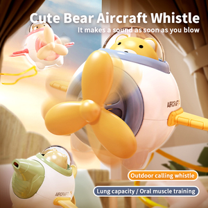 Bé huýt sáo xoay âm nhạc Đồ chơi bay một hình dạng máy bay còi cơ quan cứu trợ đồ chơi phổi đào tạo năng lực cuộc gọi ngoài trời còi - Product Image 2