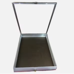 กล่องโชว์เครื่องประดับ<span class=keywords><strong>อลู</strong></span><span class=keywords><strong>มิ</strong></span><span class=keywords><strong>เนียม</strong></span>ดีไซน์ใหม่สุดฮอต คุณภาพสูง สีดำ พร้อมฝาแก้วสำหรับเดินทาง - Product Image 2