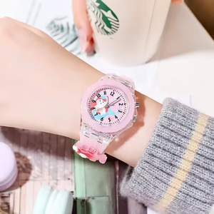 Reloj Infantil de Dibujos Animados, Lindos Relojes con Luces para Niños y Niñas, Reloj de Pulsera de Cuarzo con Animales, Reloj para Niños - Product Image 4