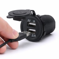 Modificación de motocicleta de coche con Interruptor táctil 3,1 cargador de coche teléfono móvil iPad Dispositivo de coche carga Usb tomar enchufe eléctrico