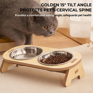 Comedero Ecológico para Mascotas con Energía Solar y Cuencos de Acero Inoxidable |   Comederos Elevados para Perros y Gatos |   Comedor para Mascotas en Interiores - Product Image 5