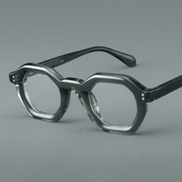 MS YL29002 Monture de lunettes hexagonale en acétate au design original pour femme, compatible avec les verres correcteurs sud-américains