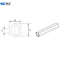 Profilé d'extrusion en aluminium 6-10 mm avec insert en caoutchouc pour joint PVC, bande d'étanchéité en PVC pour rainure en T, bande de caoutchouc pour cadre en aluminium