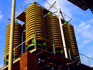 Hochwertige Schwerkraft aufbereitung <span class=keywords><strong>Spiral</strong></span> rutsche DL1500 für Bau-und Fertigungs industrie Fabrik preis - Product Image 2